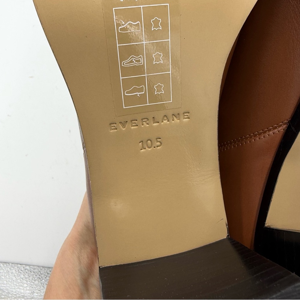 NEW Everlane Saddle Brown The Outlaw Mule Slide Heel in Size 10.5 - Picture 10 of 13